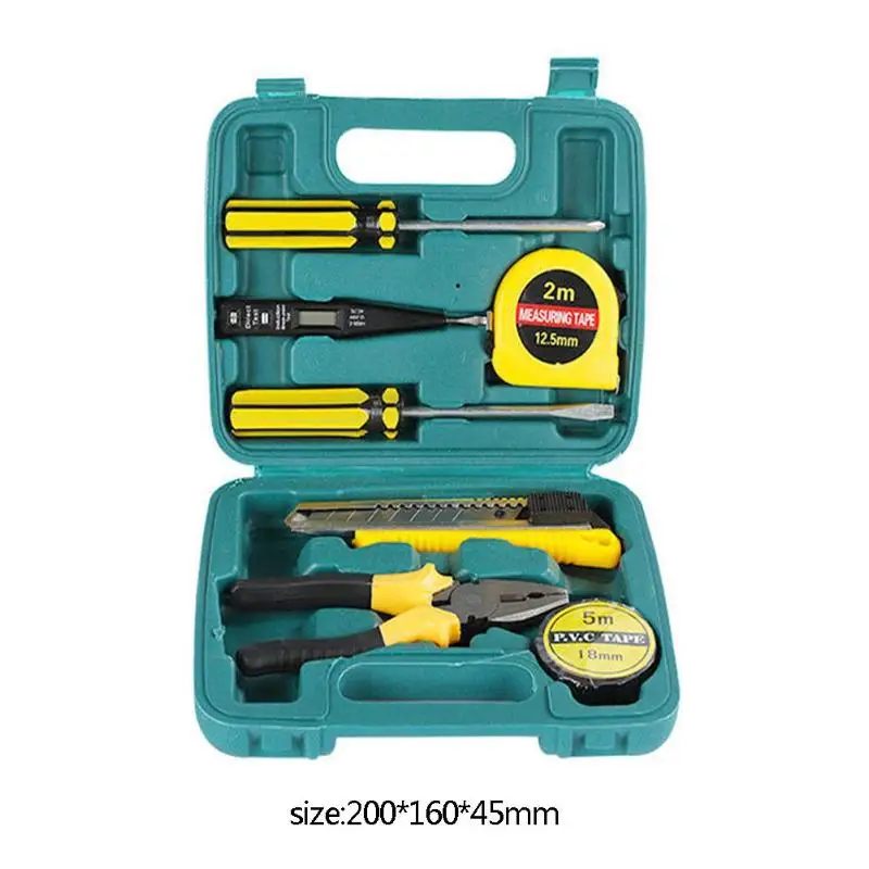 8/9/12/13/16 Pcs Hand Tool Set  Car Home Dual-purpose Manual Maintenance Tool Hardware Combination with Plastic Toolbox