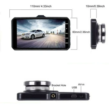 

Car Auto Dash Cam Camera 4-Inch LCD Screen Dual Lens Night Vision Recorder Kit