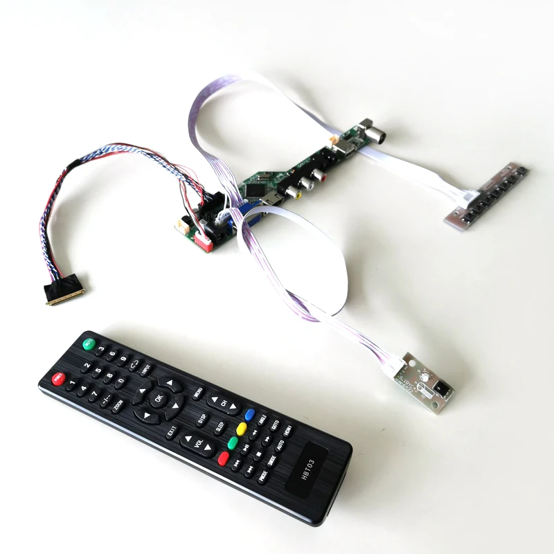 Для LTN156AT30-T01/D01/L01 LVDS 40Pin WLED T. V56 экран контроллер привод плата VGA+ HDMI+ AV+ USB+ RF 15," 1366*768 ноутбук PC комплект