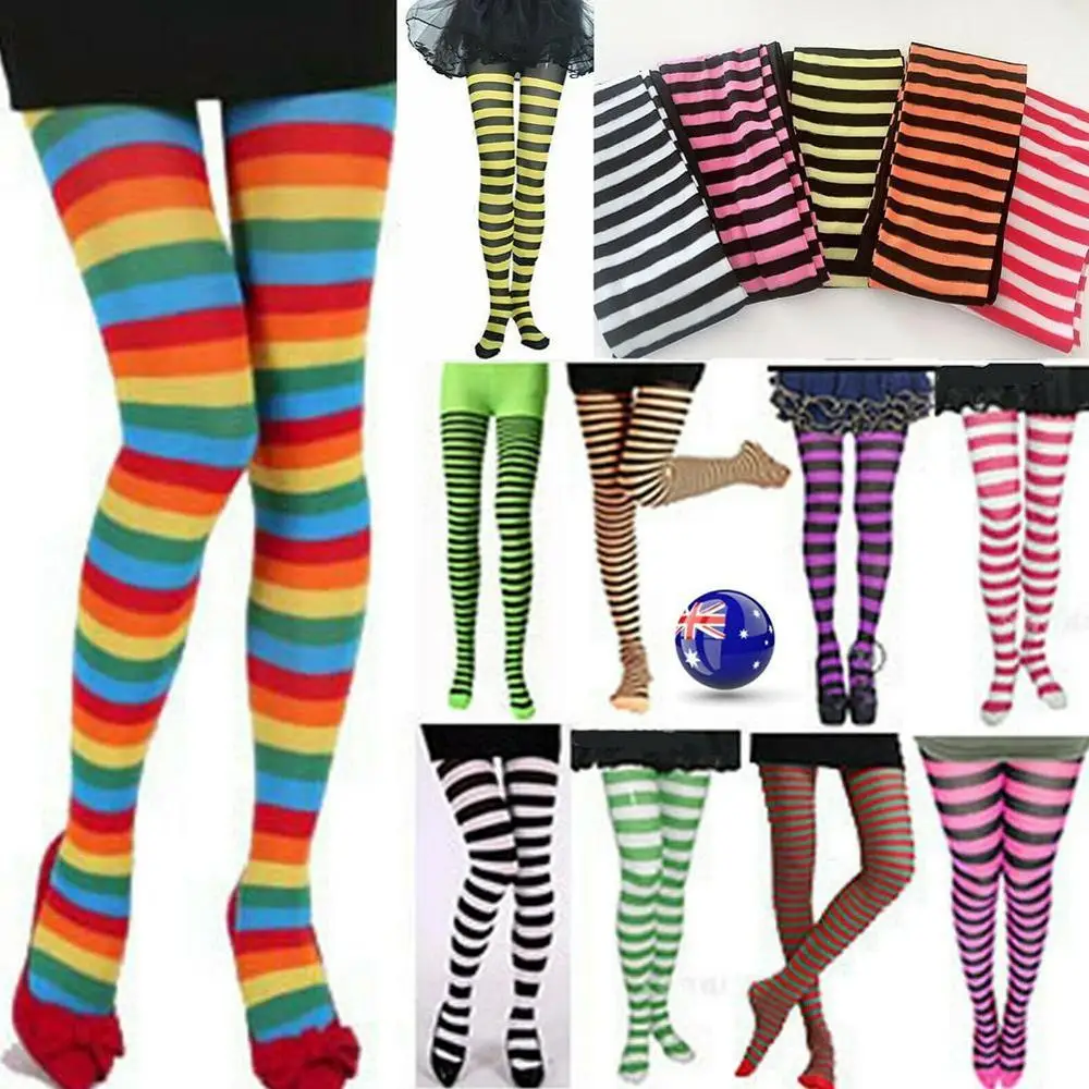 Halloween Cosplay Children Stripe Pantyhose Stockings Baby Boys Girls Christmas Tights Kids Masquerade Party Costumes Children's