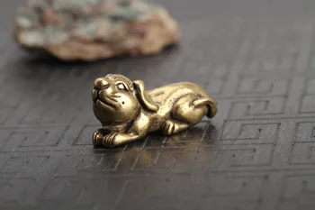 

Twelve zodiac rabbit pure Brass Antique solid handle pendant handicraft