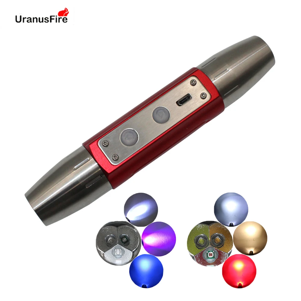 УФ нефритовый флэш светильник USB Перезаряжаемый 365нм 395нм Ультрафиолетовый