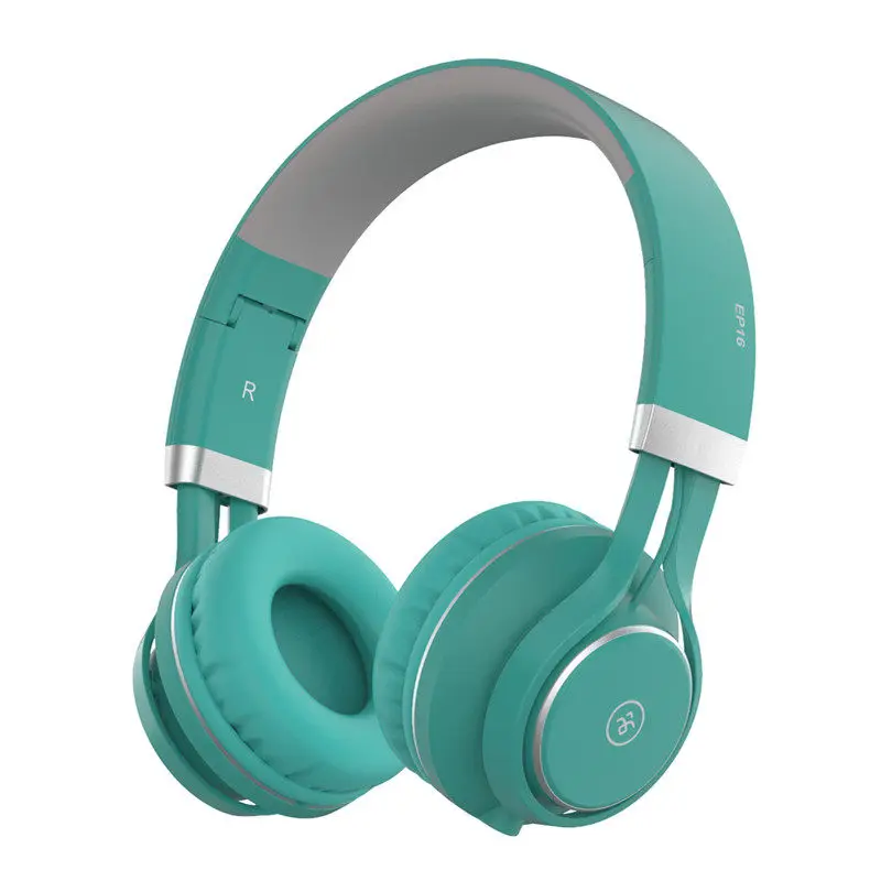 Grass green no box Красочные игровая гарнитура EP16S 3,5 мм проводной повязка fone de ouvido складной стерео бас гарнитуры геймера для офиса музыкальные наушники - Цвет: Grass green no box