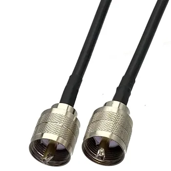 RG58 케이블 UHF 수 플러그-UHF PL259 수 플러그 커넥터, RF 동축 피그테일 점퍼, 스트레이트 어댑터, 신제품, 6 인치 ~ 50m, 1 개