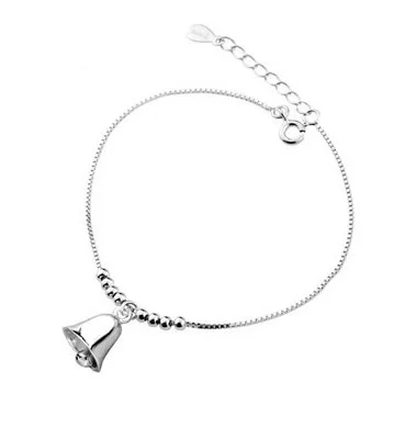 Summer Fashion 925 Sterling Silver Chain Anklets For Women Turn the bell Ankle Bracelet Foot Jewelry Girl Best Gifts Summer Fashion 925 Sterling Silver Chain Anklets For Women Turn the bell Ankle Bracelet Foot Jewelry Girl Best Gifts