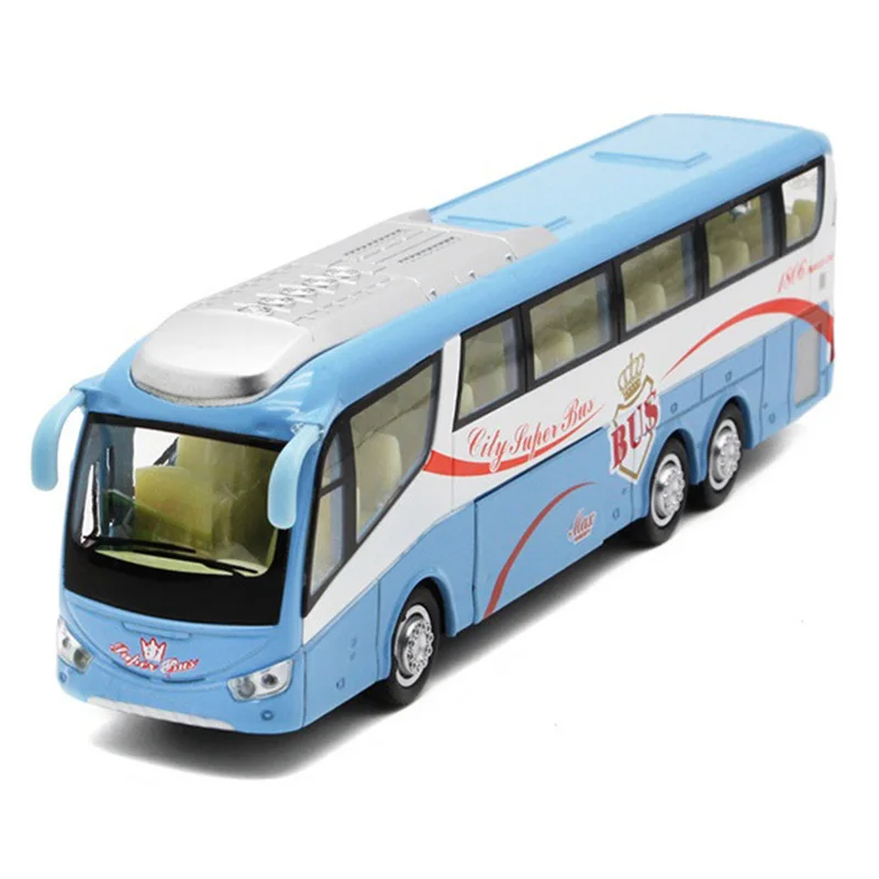 1:32 Сплав модели автомобилей Высокая моделирования городской автобус Металл Diecasts игрушечные транспортные средства оттягивать назад и мигающий и музыкальный