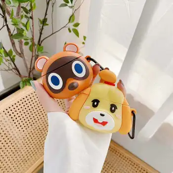 

2020 Game Animal Crossing New Horizons 3D Earphone Case for Airpods 1/2/Pro Case Silicone Cute Cartoon Headphone Earpods Cover