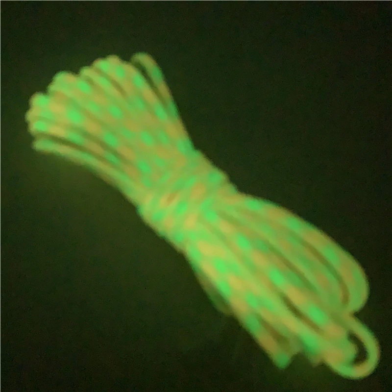 5Yards 4mm Luminous Parachute Cord Rope Lanyard Rope Mil Spec Type One Strand Climbing Camping Survival Equipment nylon cord leather cord cotton rope jute rope macrame cord nylon rope waxed cord faux suede cord polyester rope silk rope