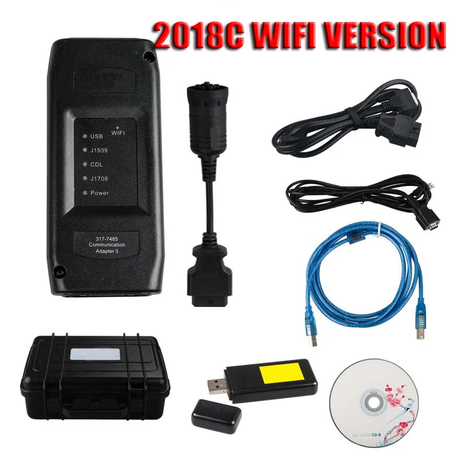 2018C WIFI version Горячая настоящий ET3 адаптер III 317-7485 грузовик диагностический инструмент CAT III 2018C wifi USB с Keygen - Цвет: 2018C WIFI version