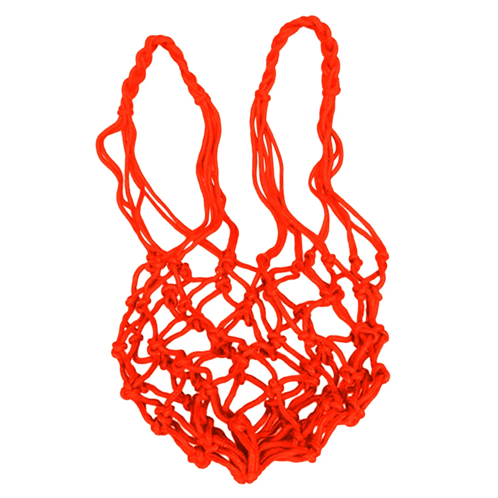 Heavy Duty Nylon Ball Carry Net Bag Single Mesh Ball Carrier Holder for Volleyball Basketball Football