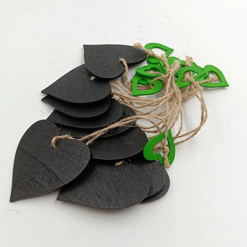 Light Green 10 шт./компл. мини диван в форме сердца Форма доска Chalkboardwith конопляная Свадебная вечеринка Настольный Декор теги Чемодан этикетка бирки - Цвет: Light Green