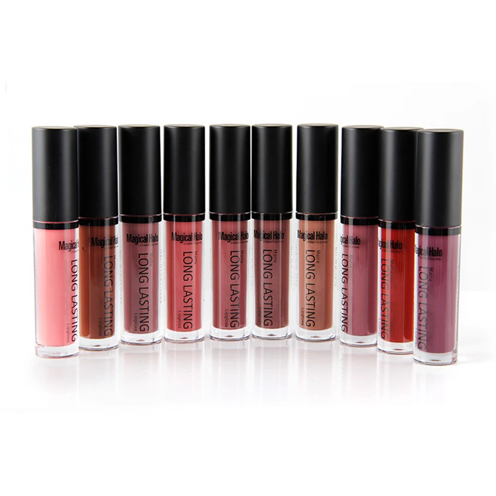 Lip gloss Цветной набор, модный волшебный Увлажняющий блеск для губ, матовая, с антипригарным покрытием, губная помада - Цвет: Lip gloss