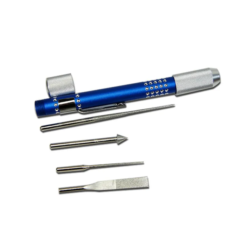 Инструменты для шлифования ювелирных изделий с алмазным покрытием Blue Reamer для ювелирных изделий с 4 сверлами Используются для сверления и