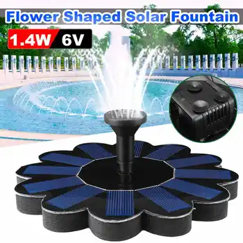

6V Outdoor Solar Power Floating Water Fountain Pump Solar Fountain Solar Bird Bath Garden Pond Pool Decor