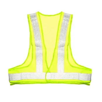 

Security Traffic Unisex Waistcoat Safety Tops Mesh Fabric Visibility Work Wear Day Night Reflective Vest Stripes Construction