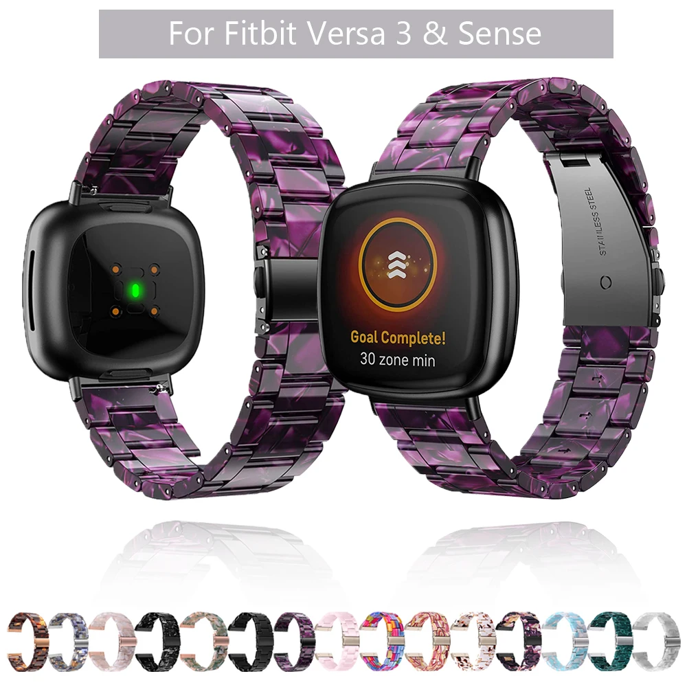 Модный полимерный ремешок для Fitbit Versa 3 браслет регулируемые браслеты Sense сменный