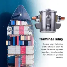 12V 200A 3-terminal de Serviço Contínuo Solenóide Relé Guincho Marinhos Concha de Aço Galvanizado De Alta Qualidade para Carros De Golfe(China)