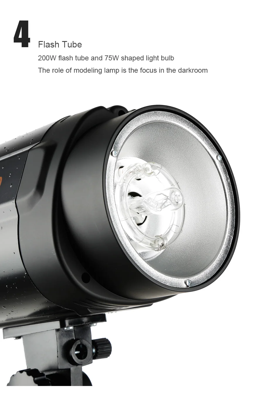 Godox 200W монолайт фотостудия фото стробоскоп световая головка(мини студийная вспышка