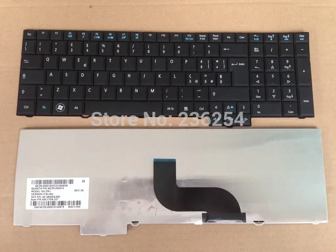 Это итальянская клавиатура для ACER TM5760 8573 TM6495T 7750 5760 6595 6495 9Z.N6SSQ.00E IT черная ноутбука