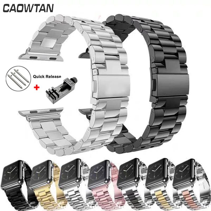 Watchband-Band Strap-Adapter Bracelet Watch-Series Metal Stainless-Steel Apple 42mm 