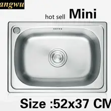 Квартира Высокое качество стандартный мини кухня один желоб раковина 304 нержавеющая сталь Горячая Распродажа 520x370 мм