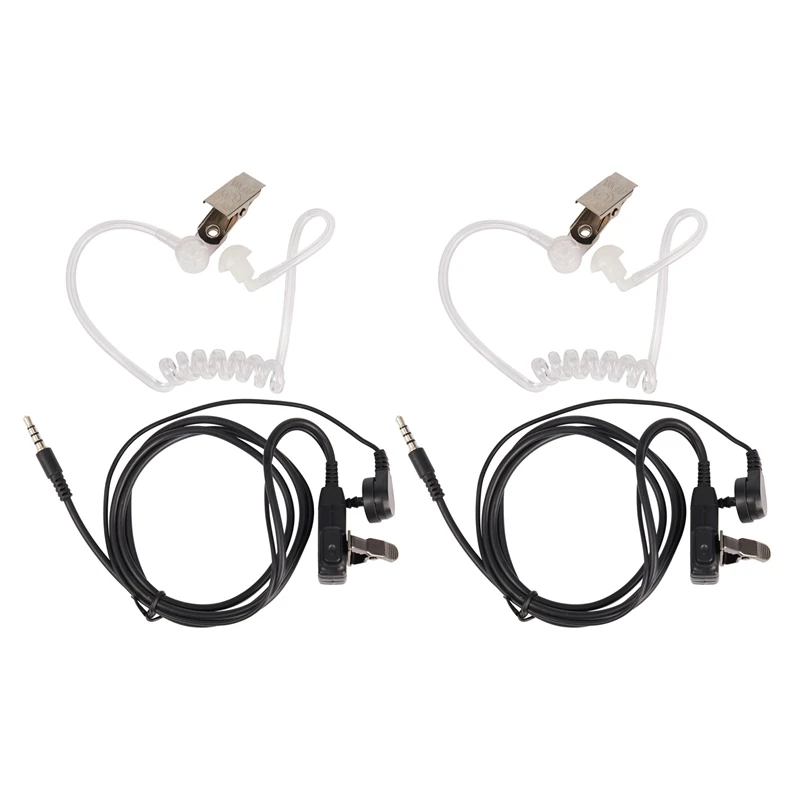 2x Surveillance Security Clear Coiled Acoustic Air Tube Earpiece Ptt For Iphone Samsung Huawei Htc Lg Sony Mobile Phone Earphones Aliexpress
