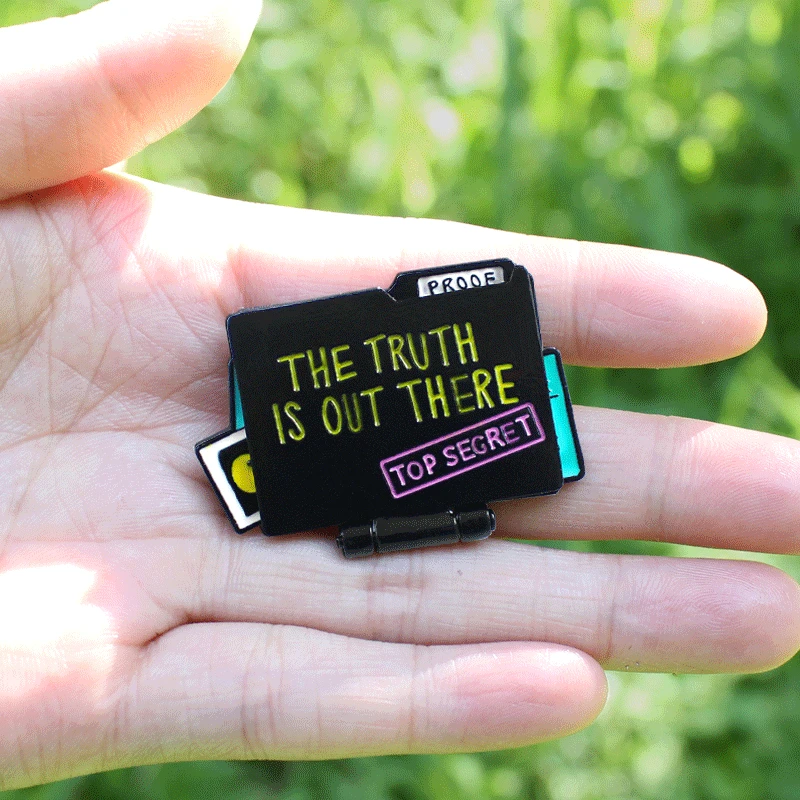 

THE TRUTH IS TOP SECRET Lapel Badge Pins