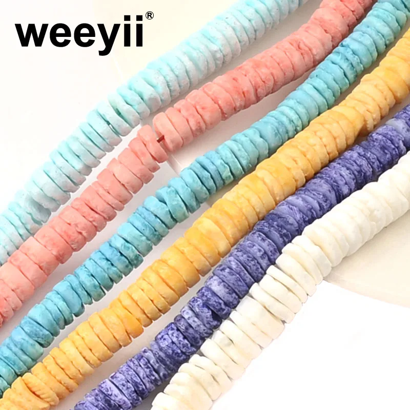 

6~7mm Colorful Natural Spacer Beads Shell Beads For Jewelry Making Findings Fit Diy Necklace Bracelet Accessory Wholesale