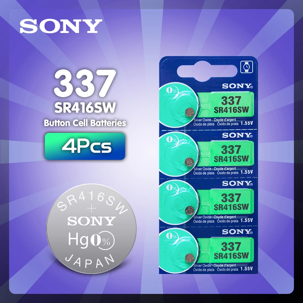 337 SR416SW V337 Silberoxid Japan 1.55 V Sony 10 x Batterien muRata