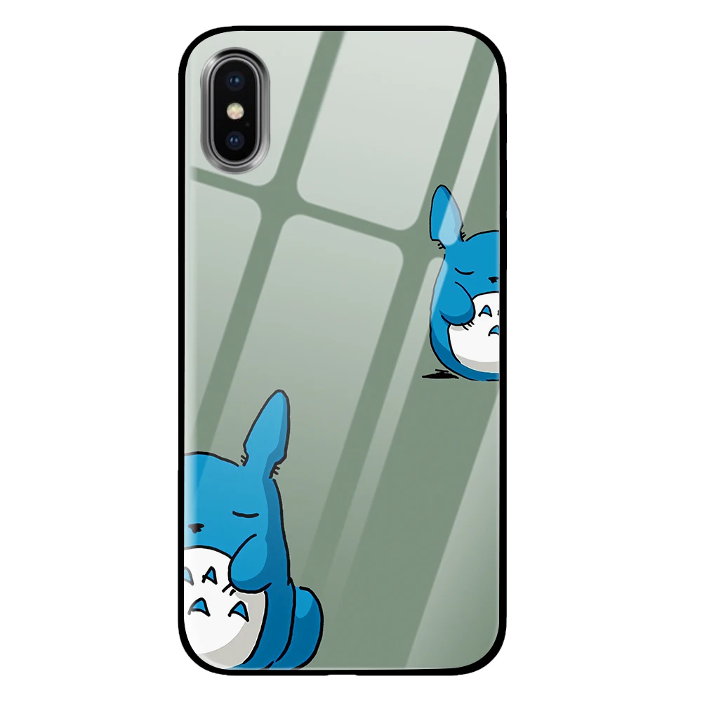4 Totoro роскошные чехлы из закаленного стекла для samsung Galaxy S10 S8 S9 Plus Note 8 9 - Цвет: 4
