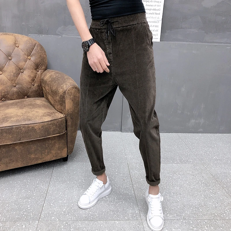 Pantalones Hombre, мода, Осень-зима, уличная одежда, мужские штаны, универсальные, одноцветные, облегающие, хип-хоп, шаровары, штаны для мужчин, 36
