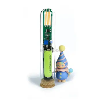 

LED Lamp Tungsten Filament Test Tube Lamp Ceramic Filament 18650 Battery High Brightness Power Saving DIY Creative Handmade Gift