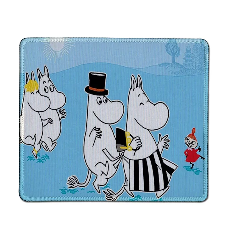 Babaite ваши собственные коврики Бегемот Moomin прочный резиновый коврик для Мыши Pad большой коврик для мыши клавиатуры коврик - Цвет: Lock Edge18x22cm