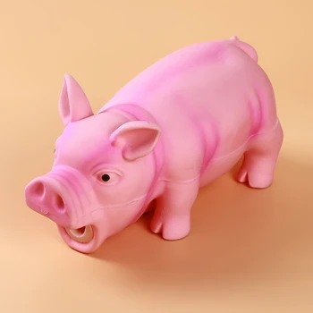 

Pig Pet Durability Sound Toy For Dogs Supplies Elephant Duck Pig Emulsion Toys Dog Toy Fleece Dog Chew Toy