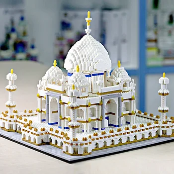 

blocks Micro drilling small particle building block assembly World Building Model Taj Mahal