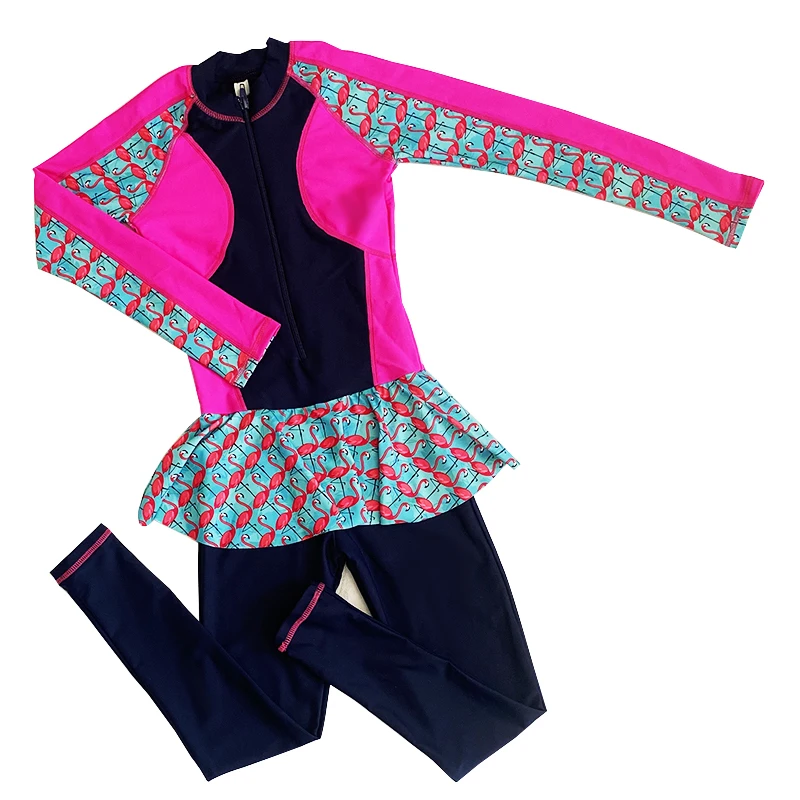 UV Protective UPF50 Kids Girl Full Body Rash Guard 2021 Long Sleeve