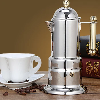 

Thick Italian 4 Coffee Machine Concentrated Coffee Pot Household Extraction Stainless Steel Mocha Coffee Pot