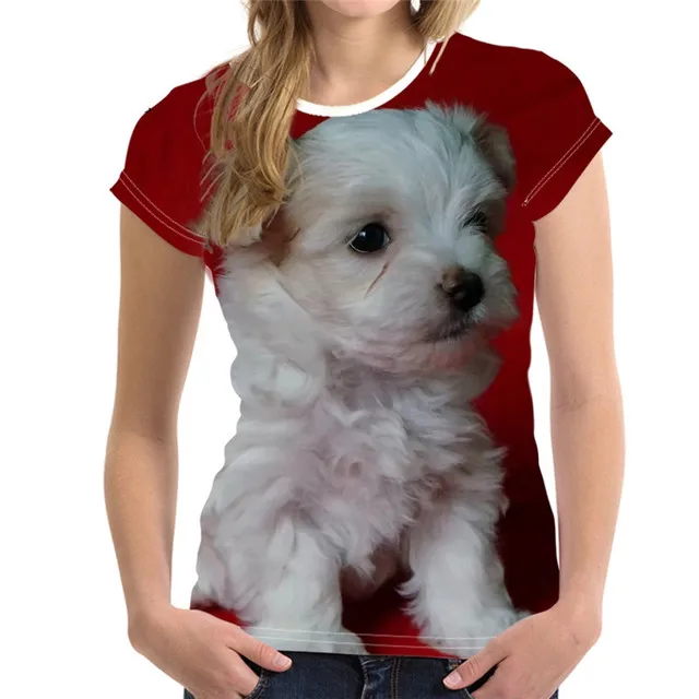 Fashion Lovely Dog 3D Print Women Ladies Girls T-Shirt Animal Harajuku Round Neck Short Sleeve Unisex Summer Tops & Tees XXS-6XL graphic tees Tees