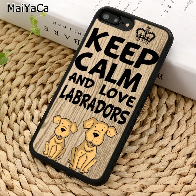 MaiYaCa Keep calm love labradors dog Phone Case For iPhone 5 6 7 8 plus 11 12 13 Pro X XR XS Max Samsung S8 S9 S10 | Мобильные