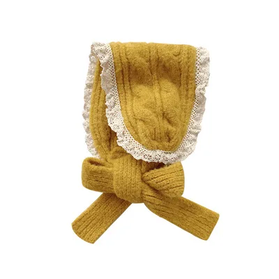 Модный ветрозащитный и теплый шарф-шарф для детей с кружевным воротником для мальчиков и девочек - Цвет: Color 12