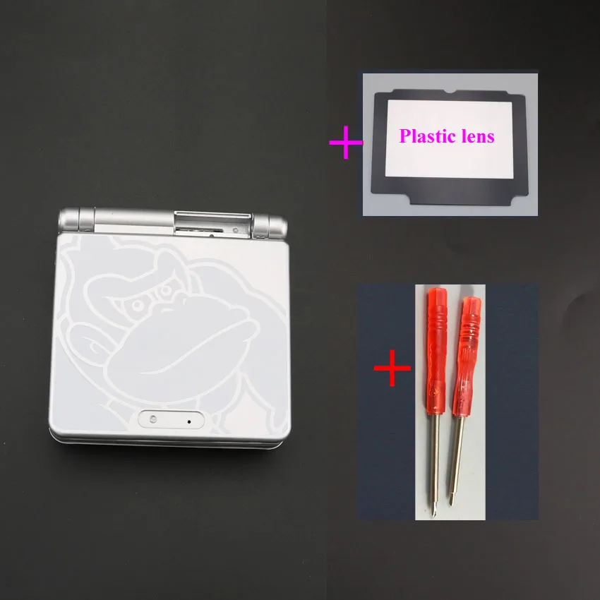 plastic lens tools ChengHaoRan 1 комплект светло-голубой пластиковый корпус Оболочка Чехол для GBA SP King Kong Blue limited edition - Цвет: plastic lens tools