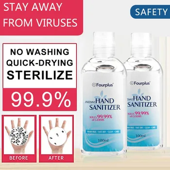 

100ML Cleaner Alcohol Free Foaming Hand Sanitizer Gel Pump No Rinse Hand Soap Quick Dry Hand Gel Home Cleaning Supplies