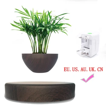

Magnetic Floating Succulent Plant Bonsai Pot 12V 2A , 360 Rotatable Flower Pot Suspension Desktop Planter Levitating Air Pot