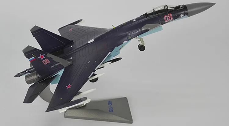 1: 72 Su35 модель истребителя высокая имитация сплава SU35 модель самолета военная модель подарок украшение коллекция