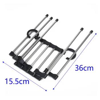 

5in1 Multi-functional Pant Rack Shelves Tie Belt Scarf Wardrobe Hanger Adjustabl