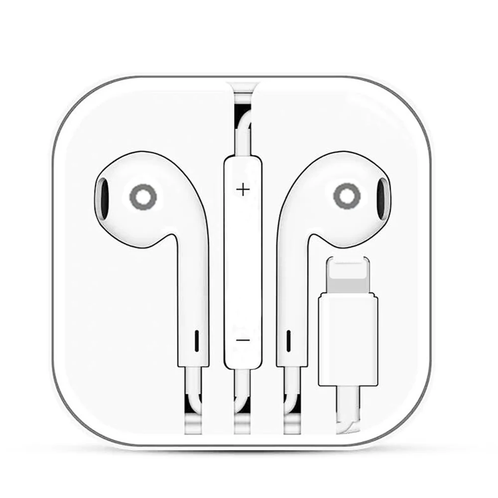 Подходит для телефонов iPhone с плоской головкой 7 7 Plus 8 8 Plus x XS Max XR вставные наушники Bluetooth - Цвет: Bluetooth connection