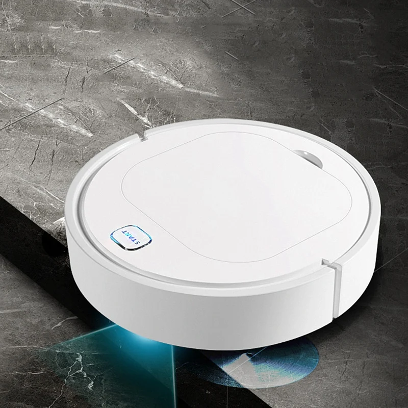 New Robot Vacuum Cleaner Automatic Smart Sweeping Robot Home Sweeping Machine Mites Removal Low Noise Indoor White