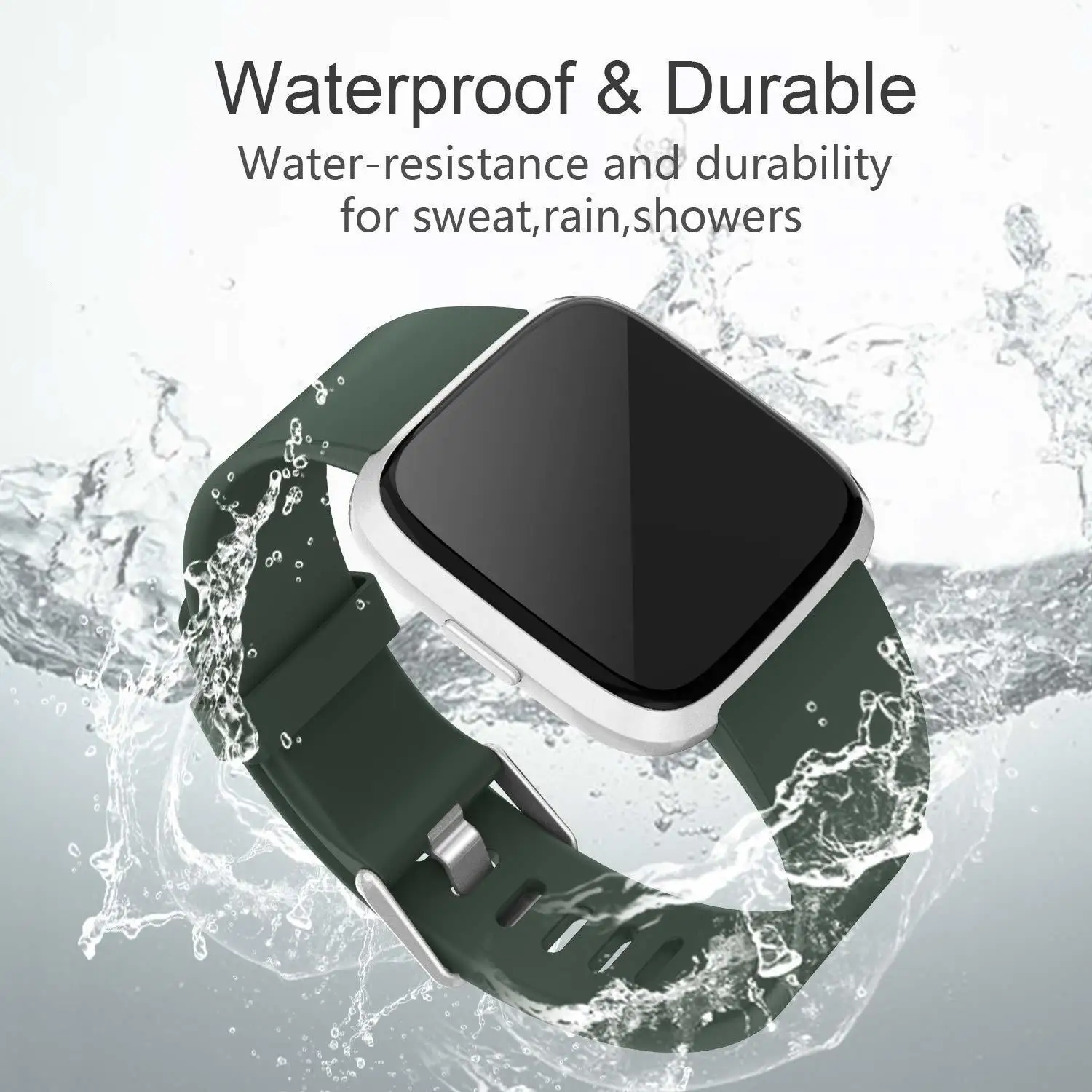 Силиконовый ремешок для часов Fitbit Versa 2 Band водонепроницаемые аксессуары браслет сменный ремешок для Fitbit Versa/Versa 2