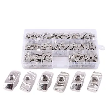 

4040 Series European T Nut Assortment Kit,Hammer Head Drop in T Slot Nuts for 40 Series Aluminum Profile(100-Pieces)