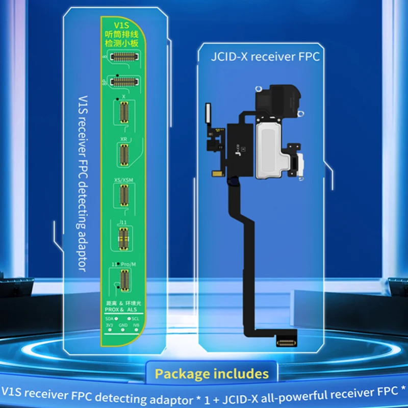 Jcid-X Tutto Potente Ricevitore Fpc E V1S Ricevitore Fpc Detcting Adattatore Per Riparazione Face Id & Truetone Senza Ricevitore Originale Fpc